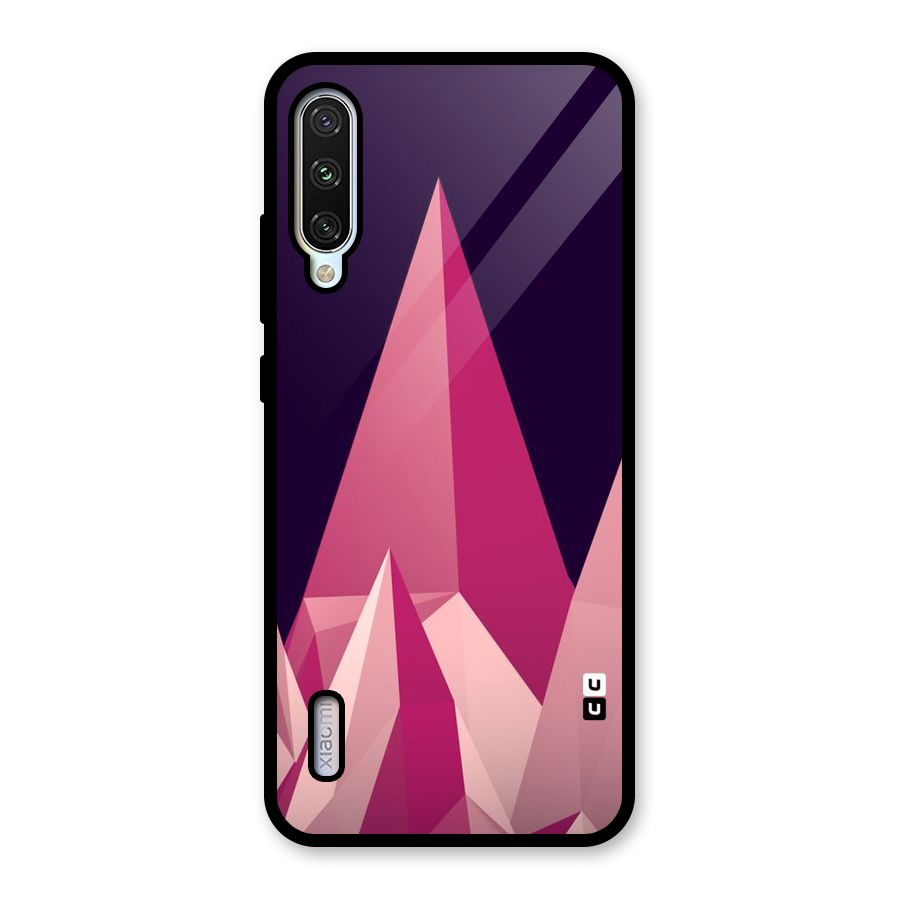 Pink Sharp Glass Back Case for Mi A3