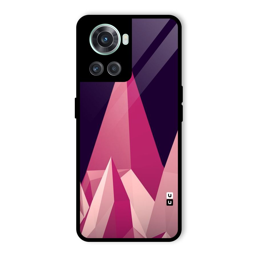 Pink Sharp Glass Back Case for OnePlus 10R
