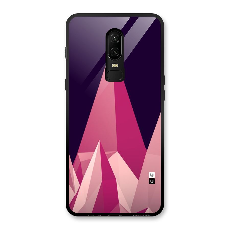 Pink Sharp Glass Back Case for OnePlus 6
