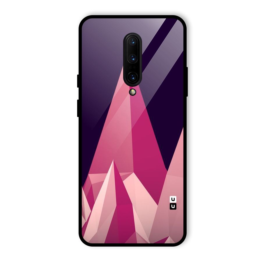 Pink Sharp Glass Back Case for OnePlus 7 Pro