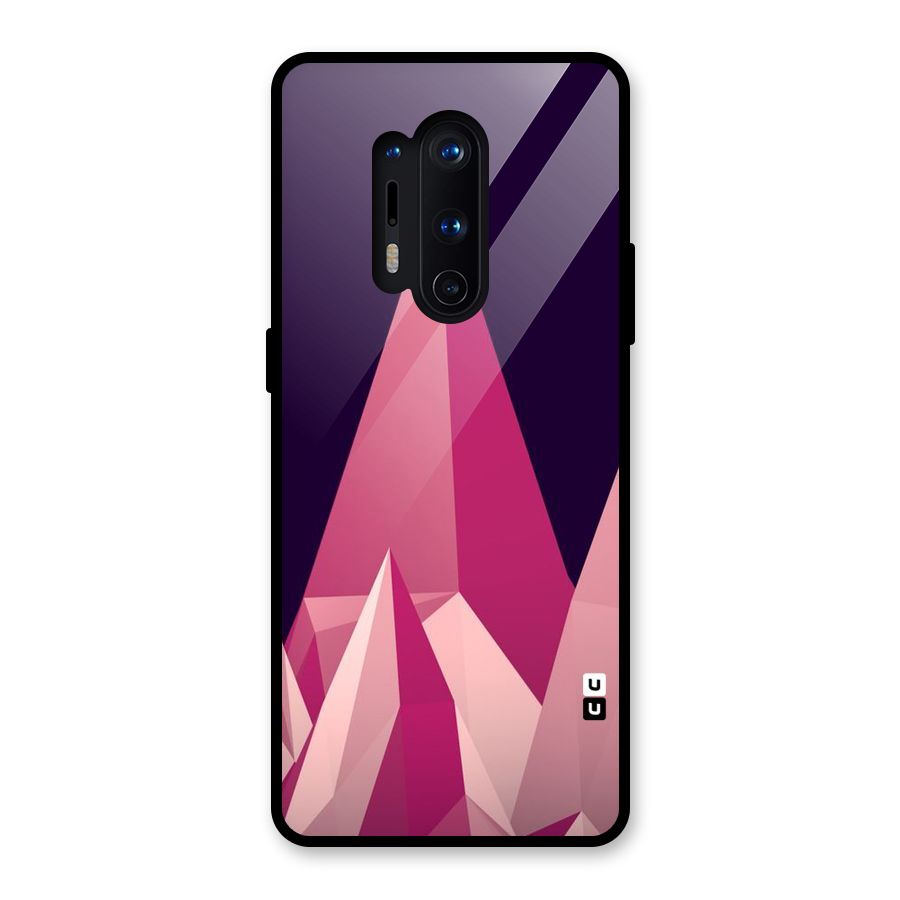 Pink Sharp Glass Back Case for OnePlus 8 Pro