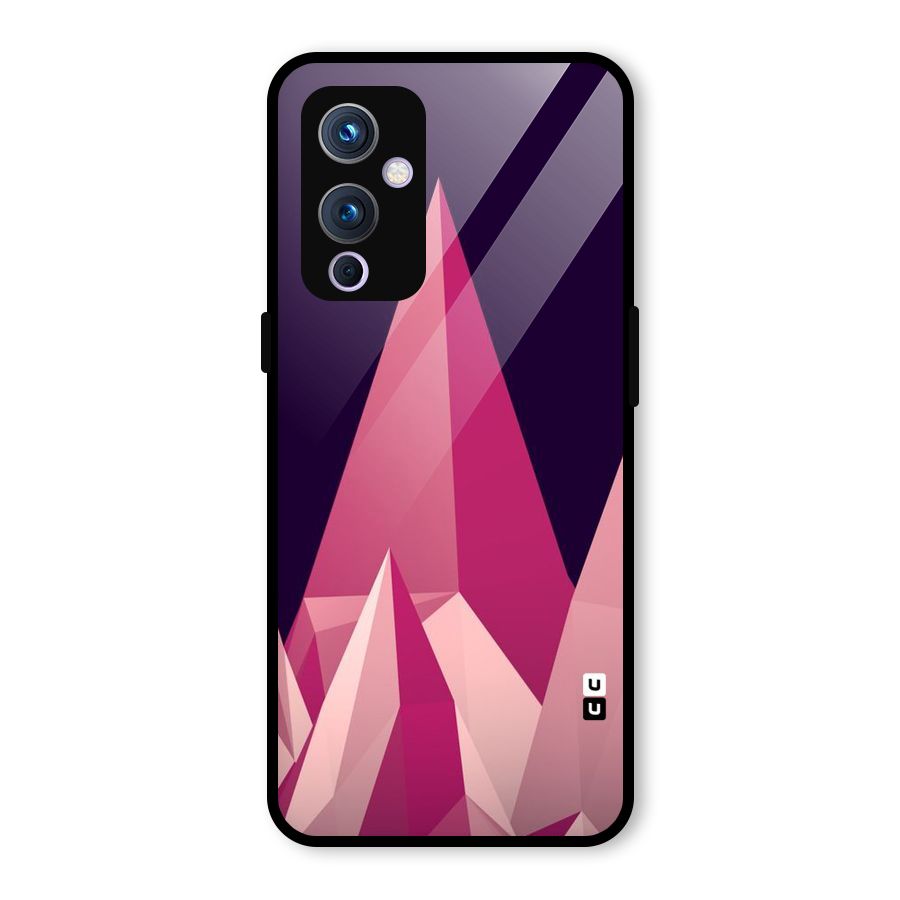 Pink Sharp Glass Back Case for OnePlus 9