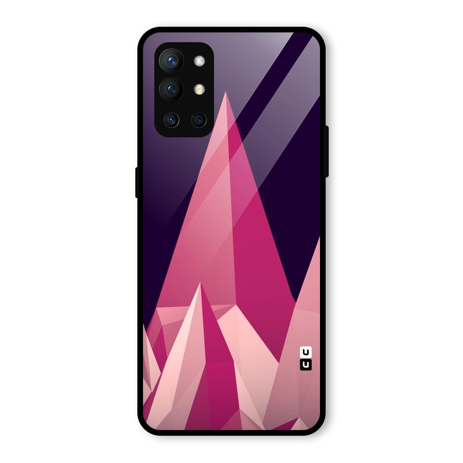 Pink Sharp Glass Back Case for OnePlus 9R