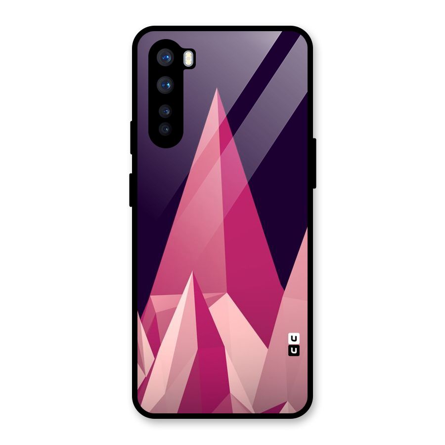 Pink Sharp Glass Back Case for OnePlus Nord