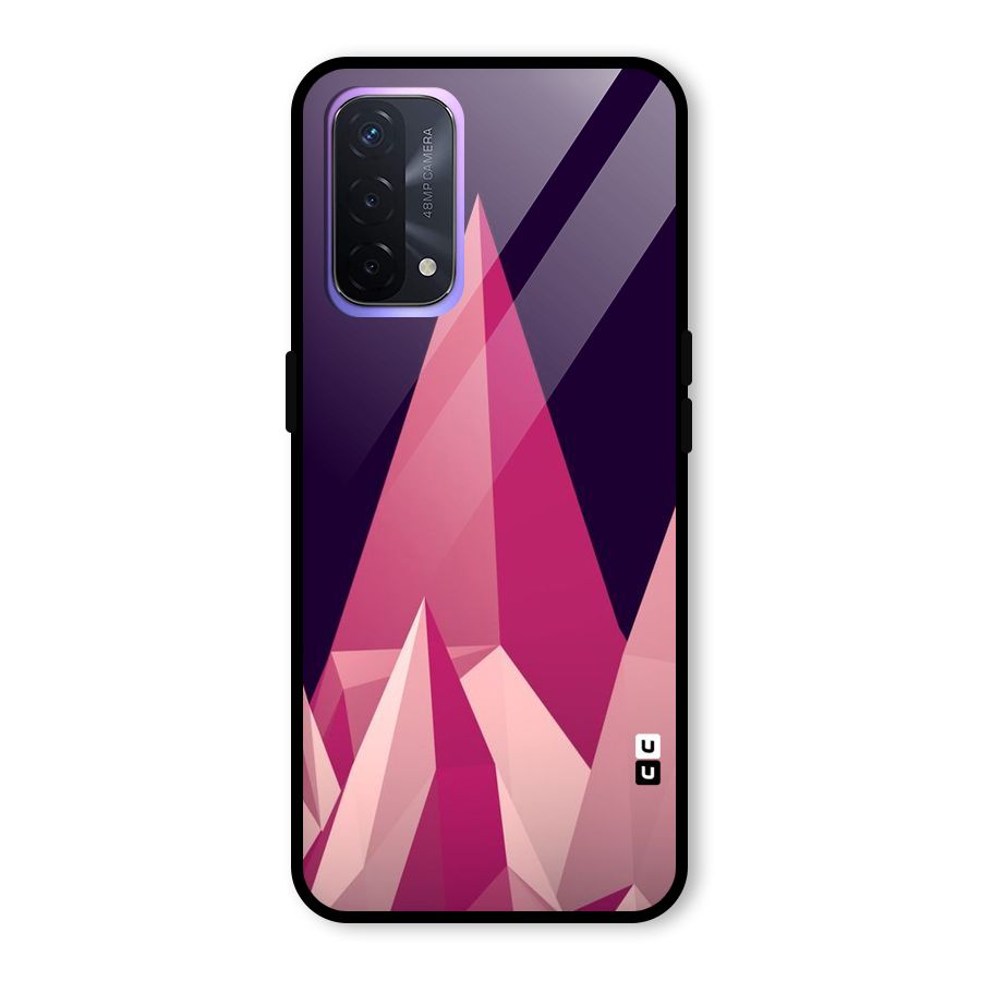 Pink Sharp Glass Back Case for Oppo A74 5G