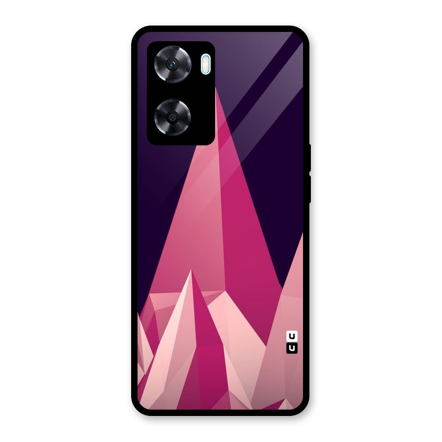 Pink Sharp Glass Back Case for Oppo A77