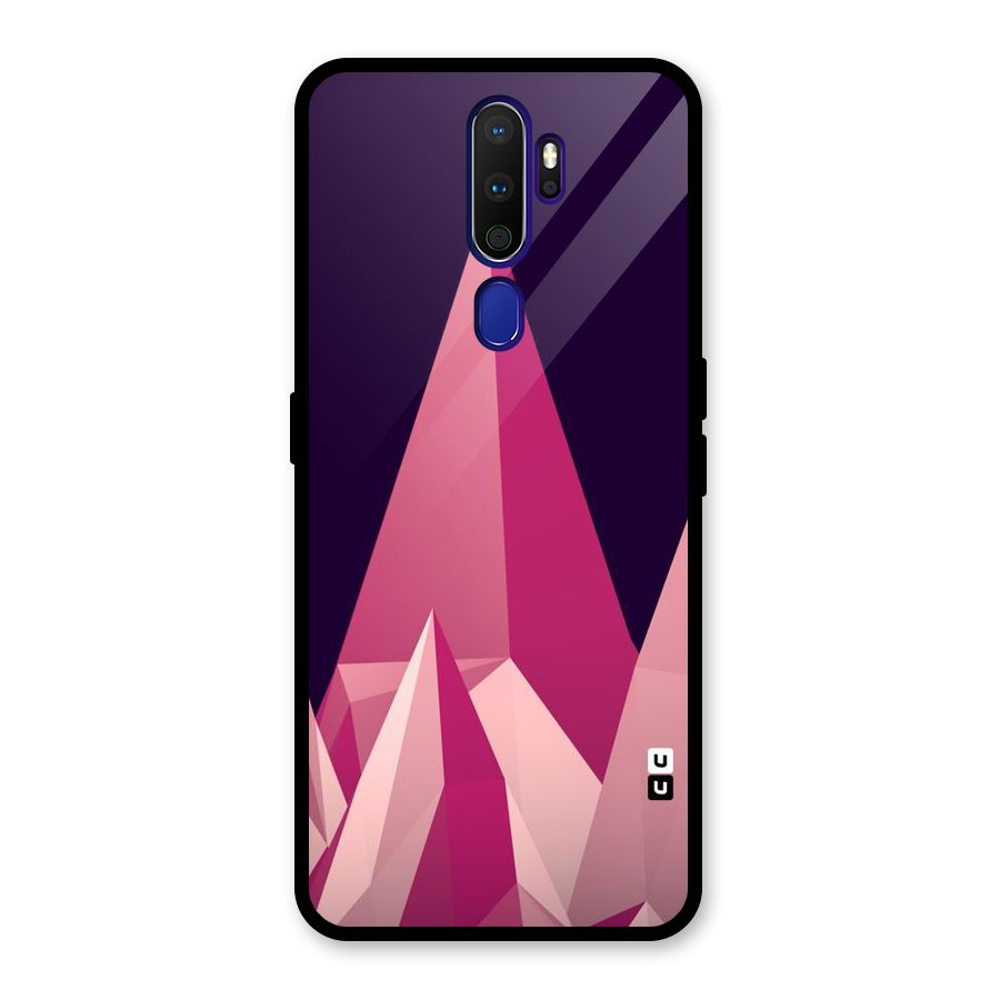 Pink Sharp Glass Back Case for Oppo A9 (2020)