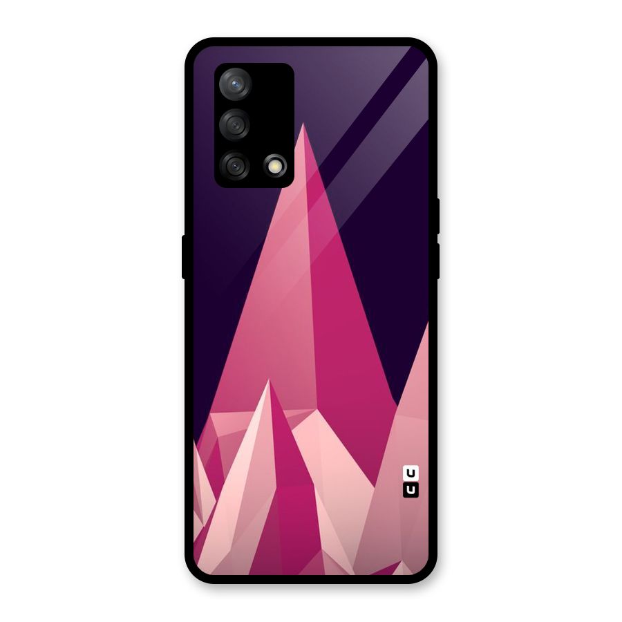 Pink Sharp Glass Back Case for Oppo F19