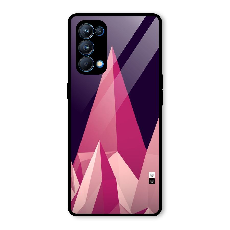 Pink Sharp Glass Back Case for Oppo Reno5 Pro 5G