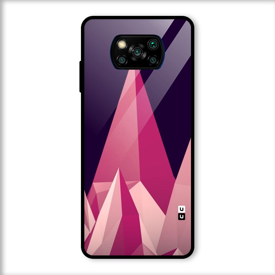 Pink Sharp Glass Back Case for Poco X3