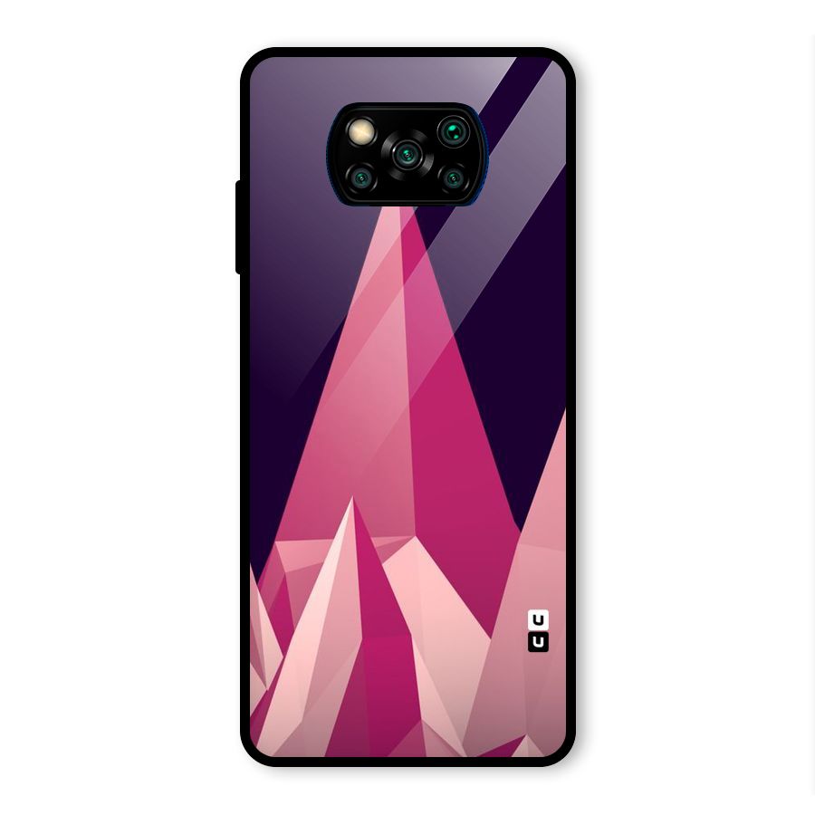Pink Sharp Glass Back Case for Poco X3 Pro
