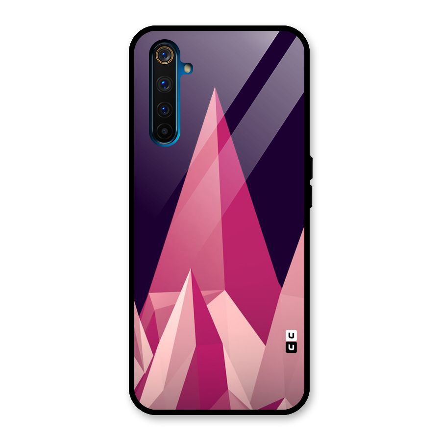 Pink Sharp Glass Back Case for Realme 6 Pro