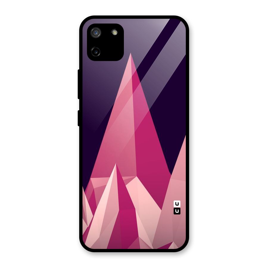 Pink Sharp Glass Back Case for Realme C11