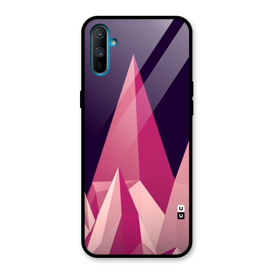 Pink Sharp Glass Back Case for Realme C3