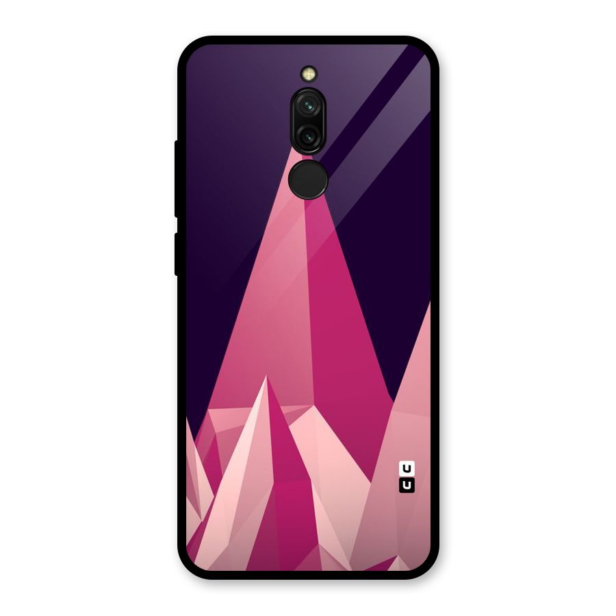Pink Sharp Glass Back Case for Redmi 8