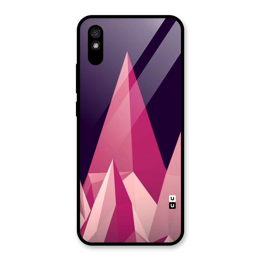 Pink Sharp Glass Back Case for Redmi 9A