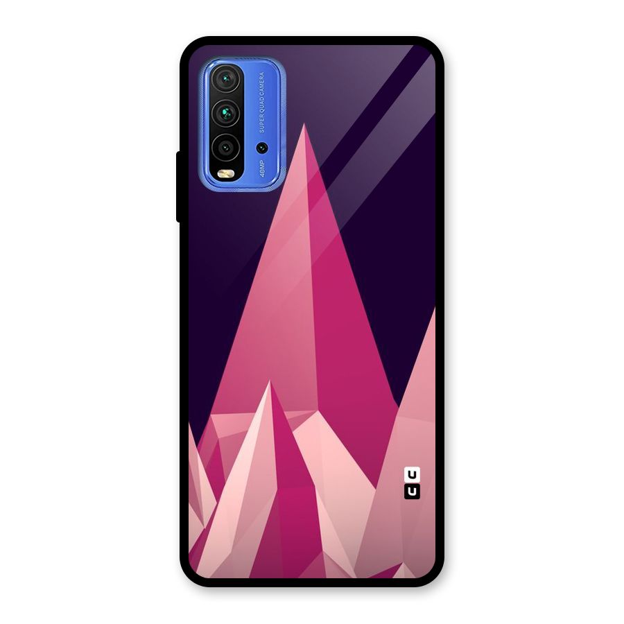 Pink Sharp Glass Back Case for Redmi 9 Power