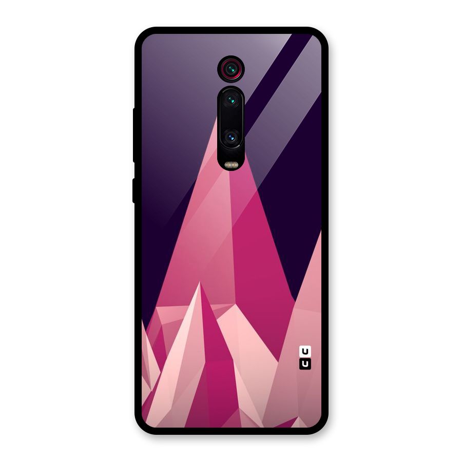 Pink Sharp Glass Back Case for Redmi K20