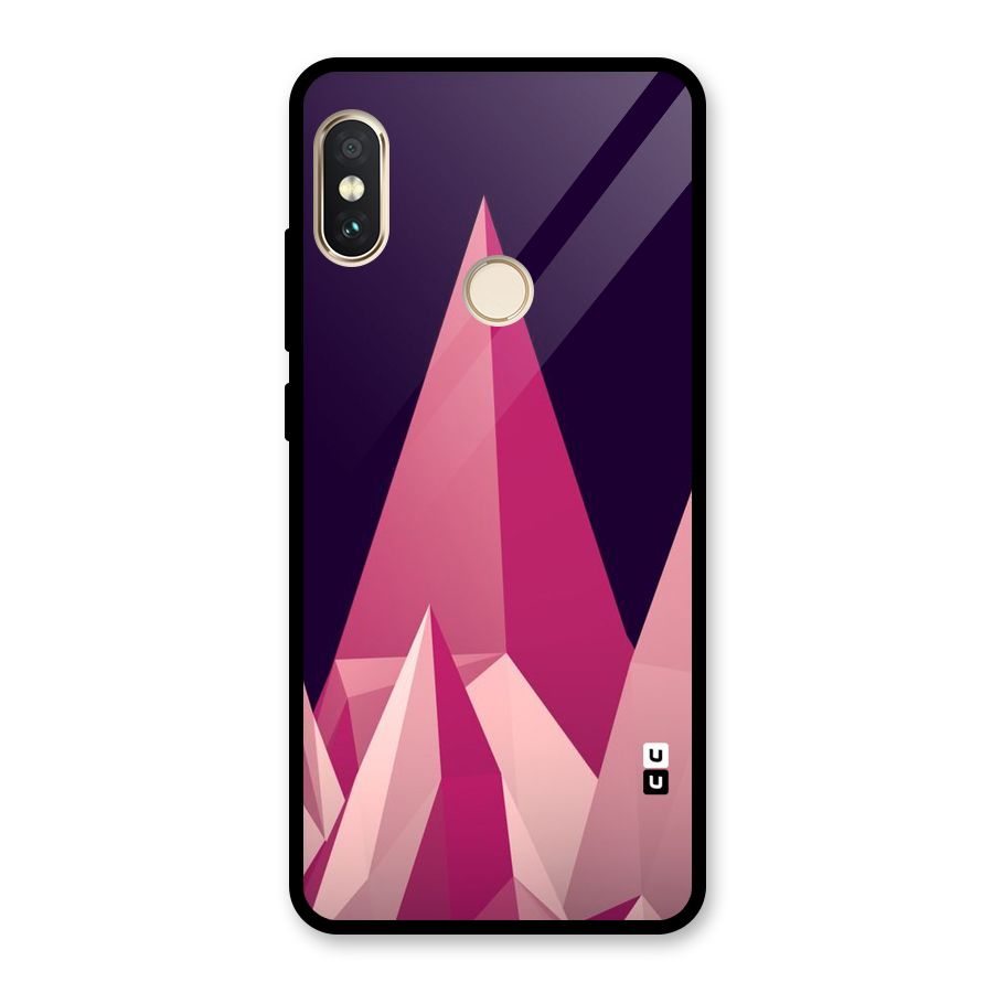 Pink Sharp Glass Back Case for Redmi Note 5 Pro