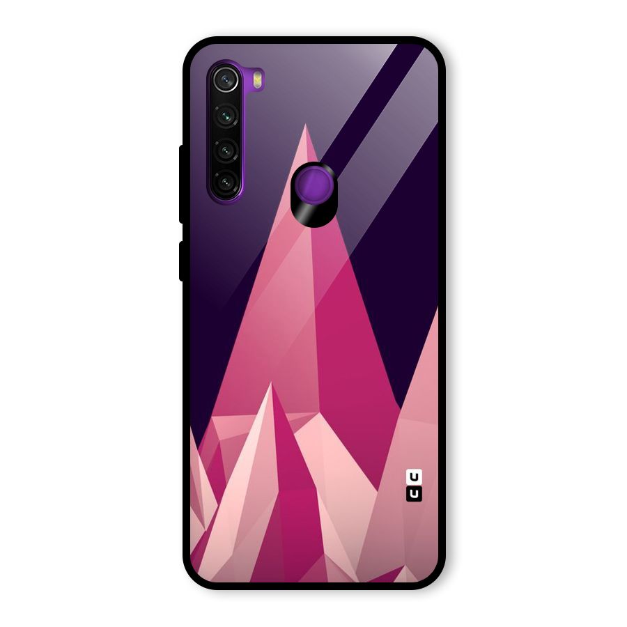Pink Sharp Glass Back Case for Redmi Note 8