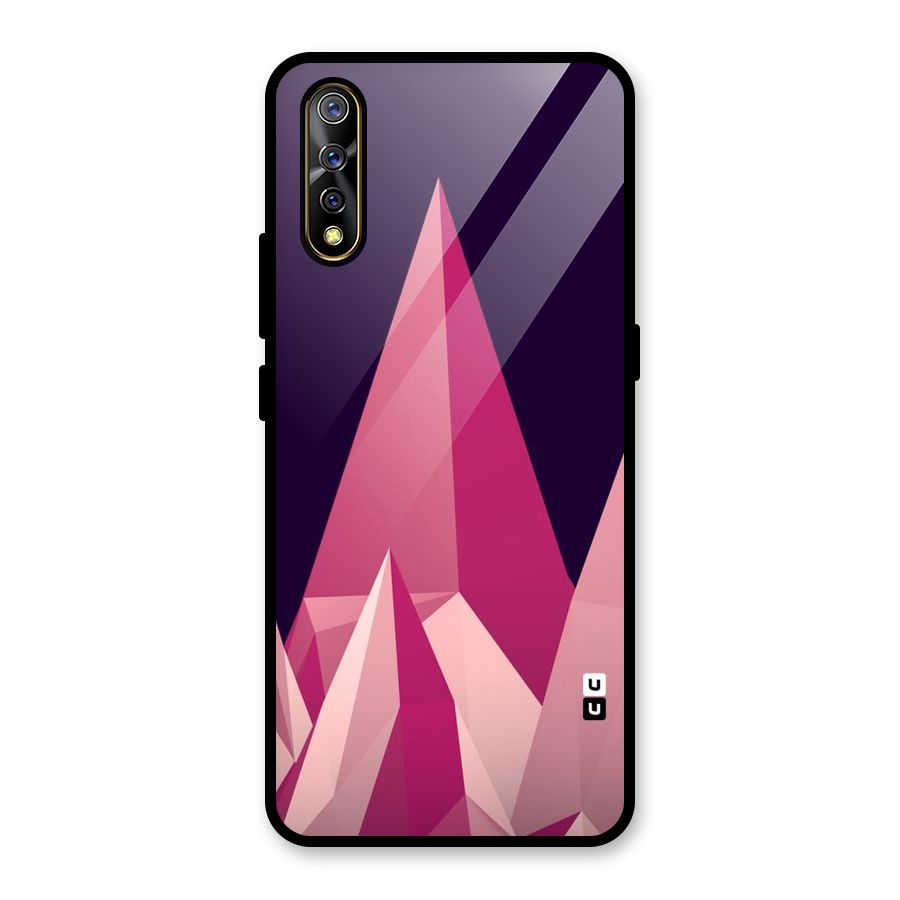 Pink Sharp Glass Back Case for Vivo S1