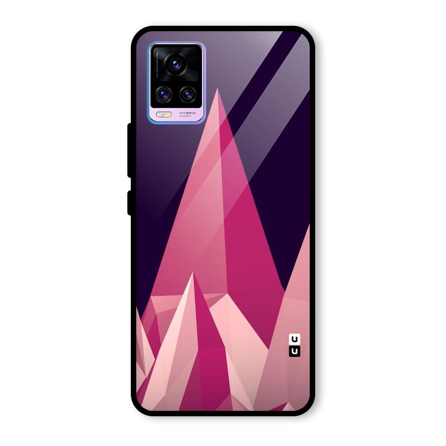 Pink Sharp Glass Back Case for Vivo V20 Pro