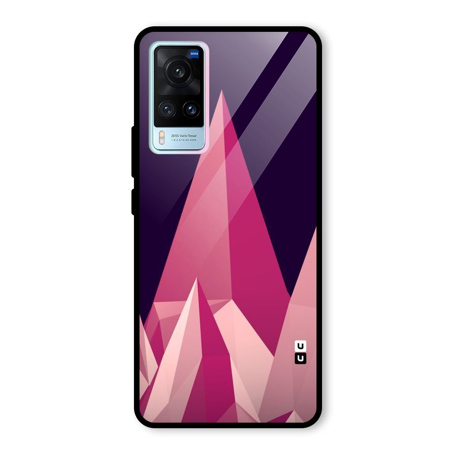 Pink Sharp Glass Back Case for Vivo X60