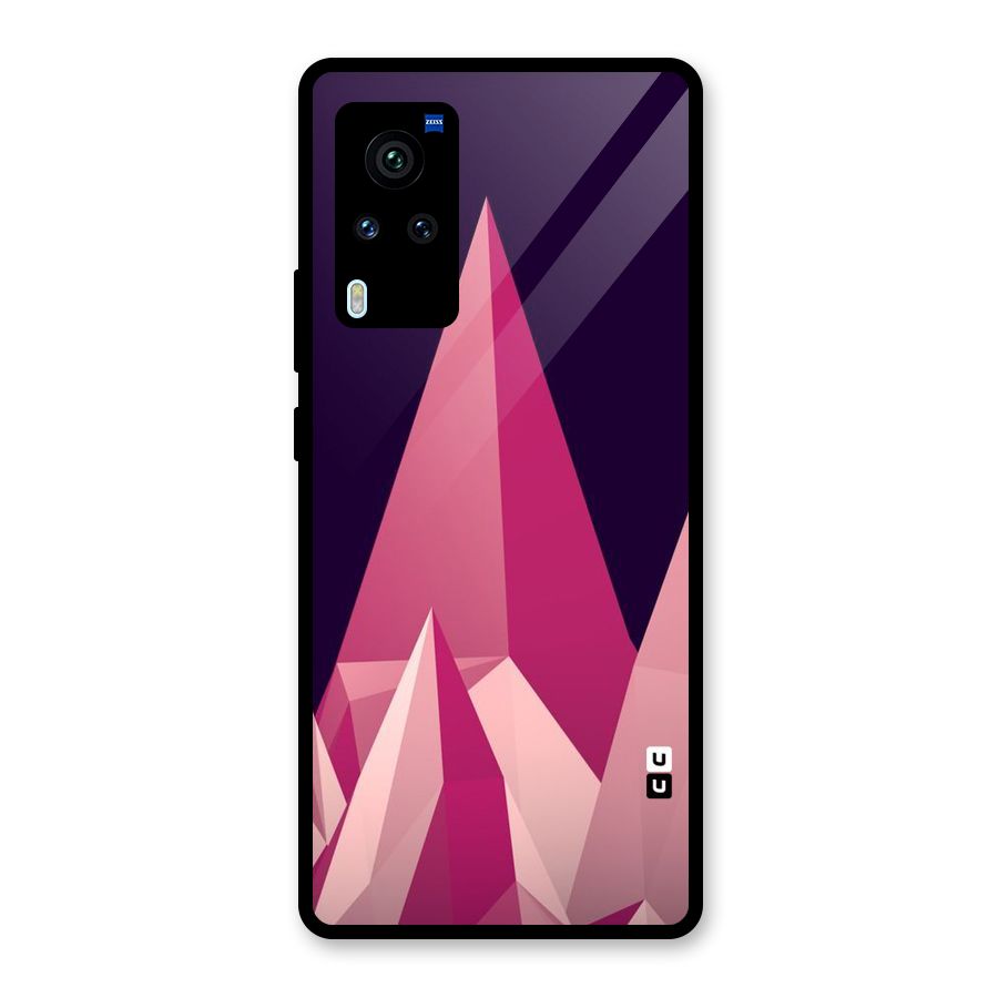 Pink Sharp Glass Back Case for Vivo X60 Pro
