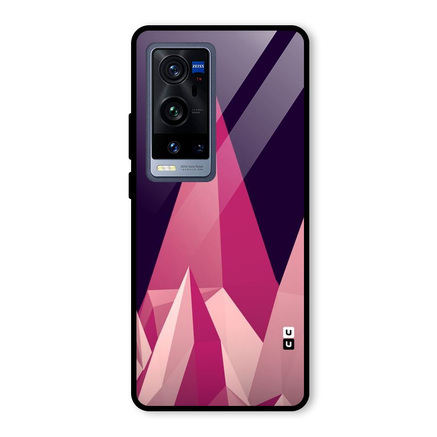 Pink Sharp Glass Back Case for Vivo X60 Pro Plus