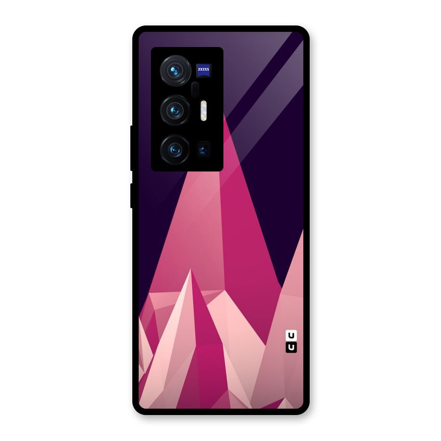 Pink Sharp Glass Back Case for Vivo X70 Pro Plus