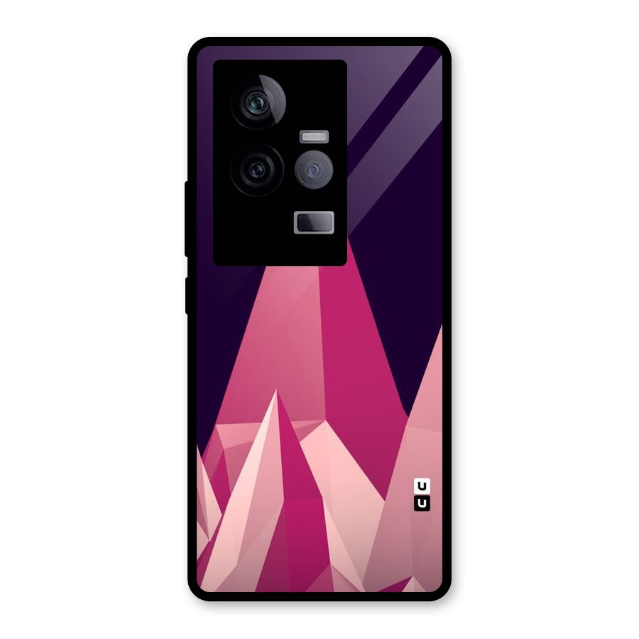 Pink Sharp Glass Back Case for Vivo iQOO 11 5G
