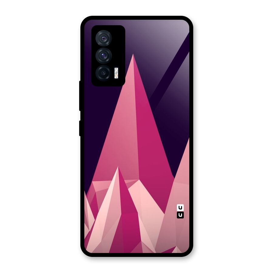 Pink Sharp Glass Back Case for Vivo iQOO 7 5G