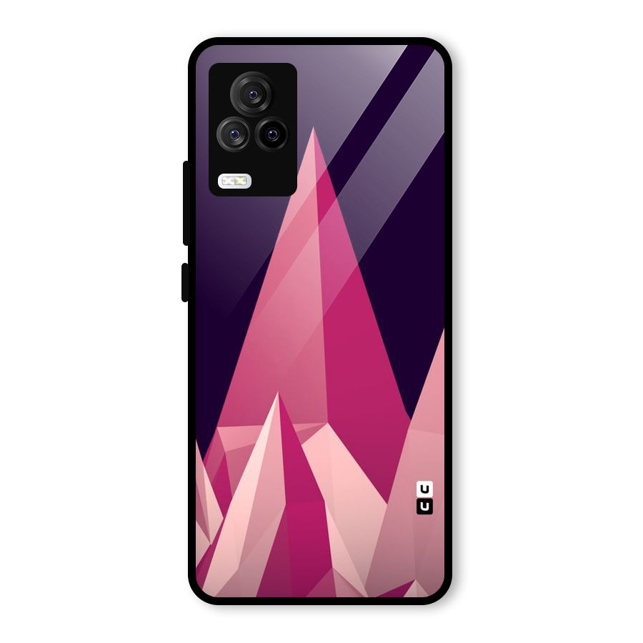 Pink Sharp Glass Back Case for Vivo iQOO 7 Legend 5G