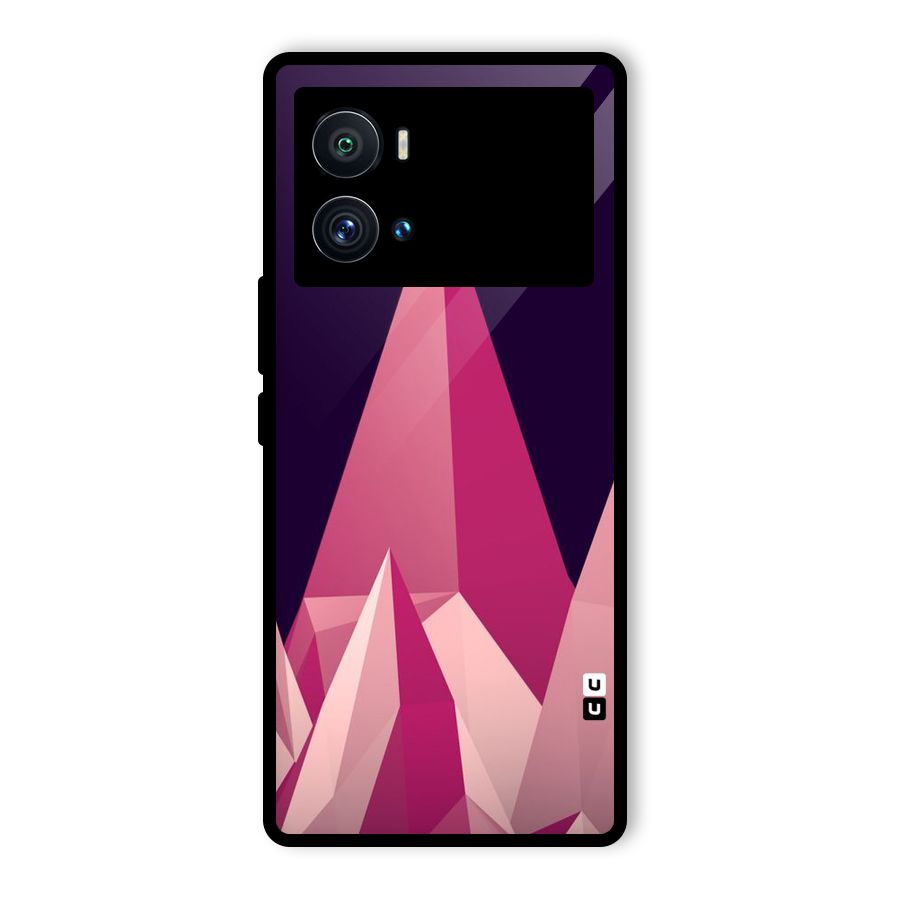 Pink Sharp Glass Back Case for Vivo iQOO 9 Pro