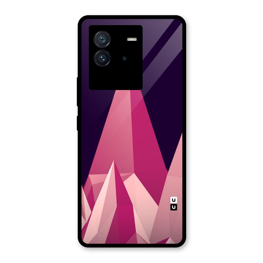 Pink Sharp Glass Back Case for Vivo iQOO Neo 6 5G