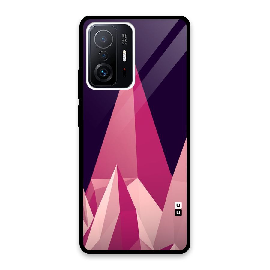 Pink Sharp Glass Back Case for Xiaomi 11T Pro
