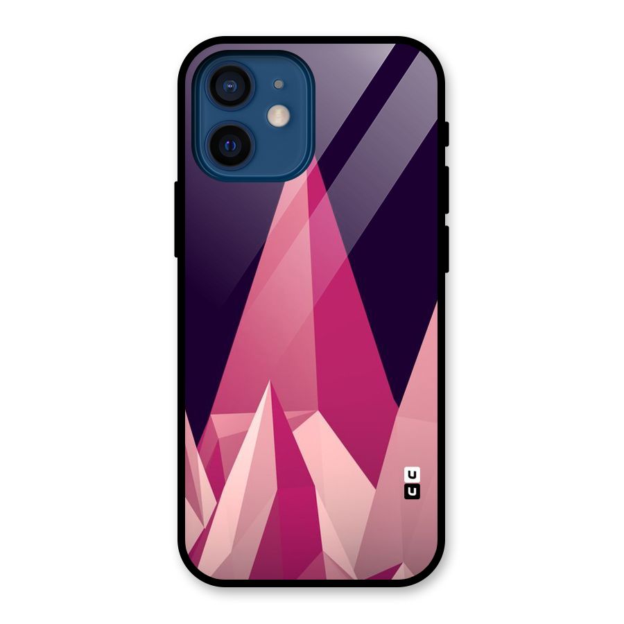 Pink Sharp Glass Back Case for iPhone 12 Mini