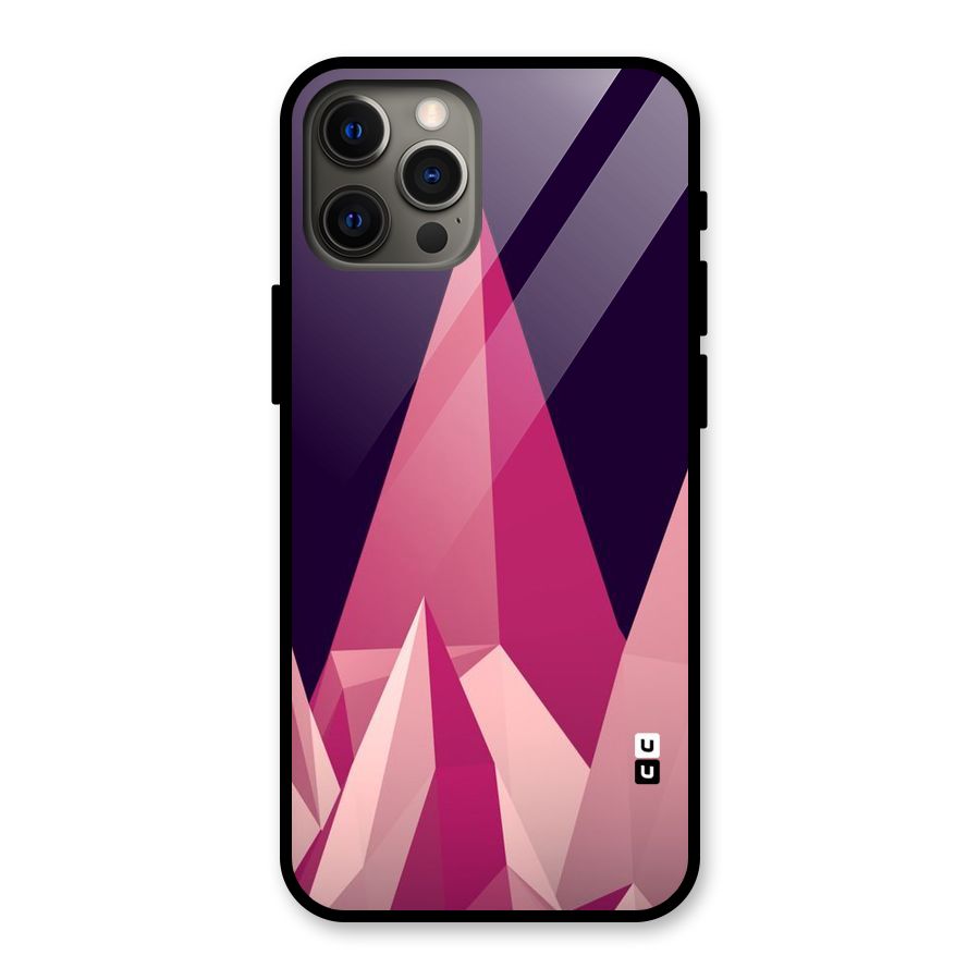 Pink Sharp Glass Back Case for iPhone 12 Pro Max