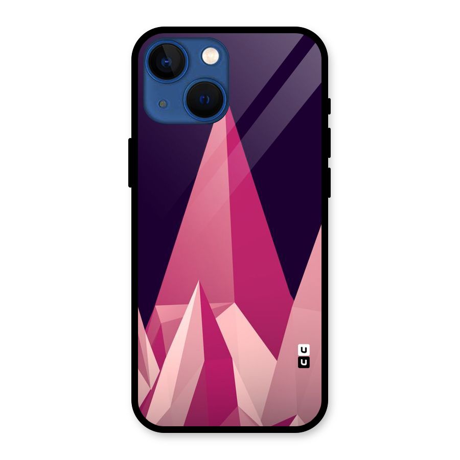 Pink Sharp Glass Back Case for iPhone 13 Mini
