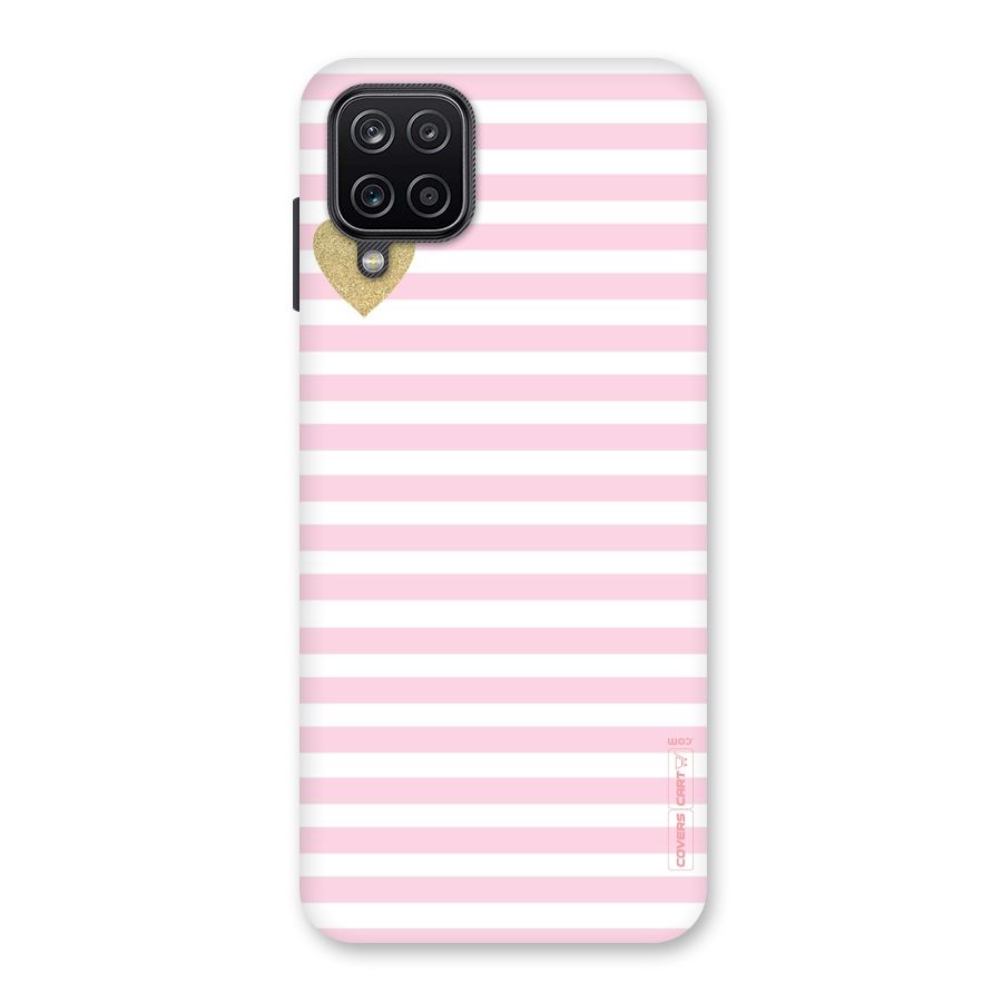 Pink Stripes Back Case for Galaxy A12