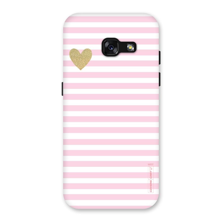 Pink Stripes Back Case for Galaxy A3 (2017)