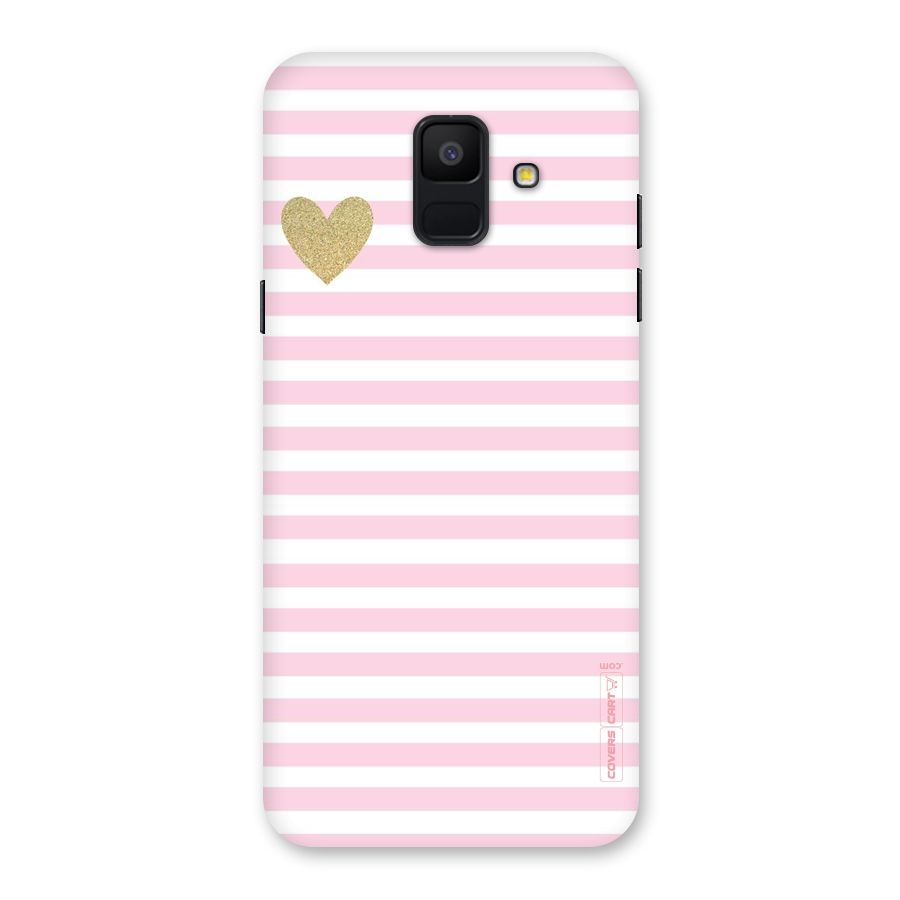 Pink Stripes Back Case for Galaxy A6 (2018)
