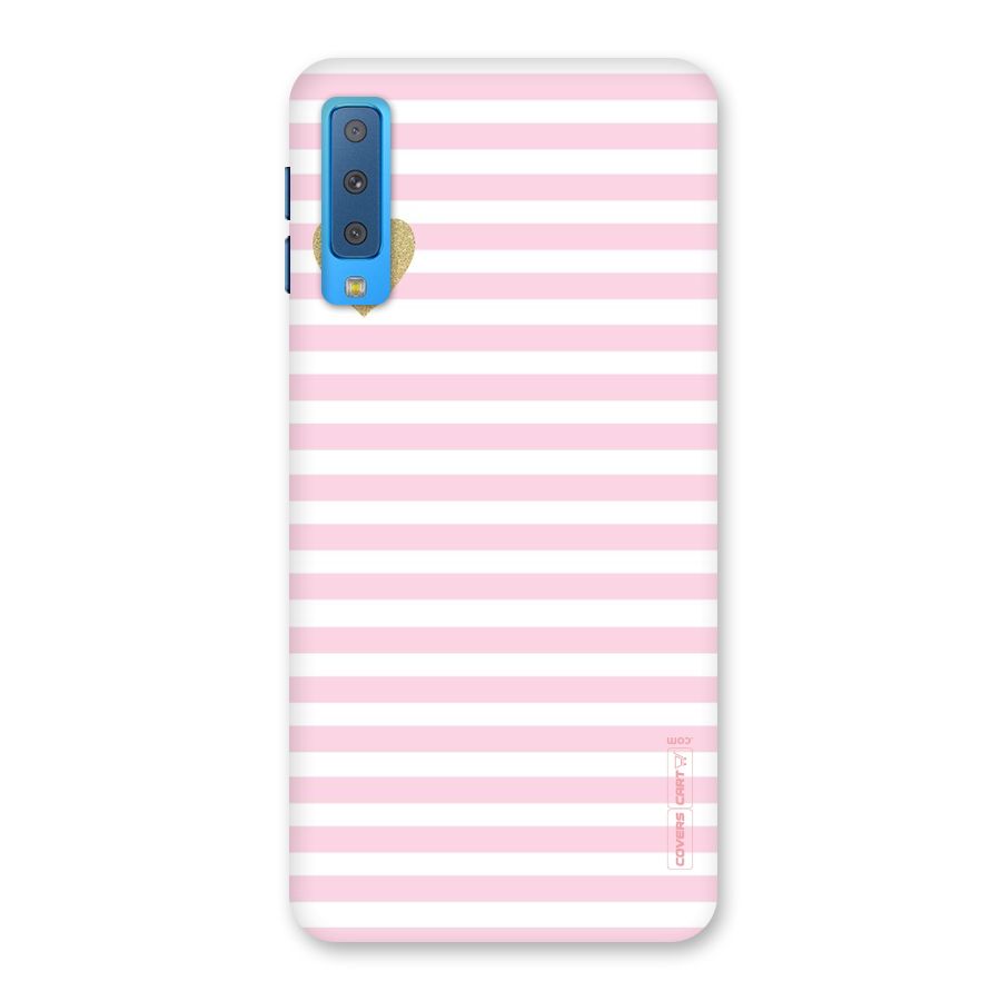 Pink Stripes Back Case for Galaxy A7 (2018)