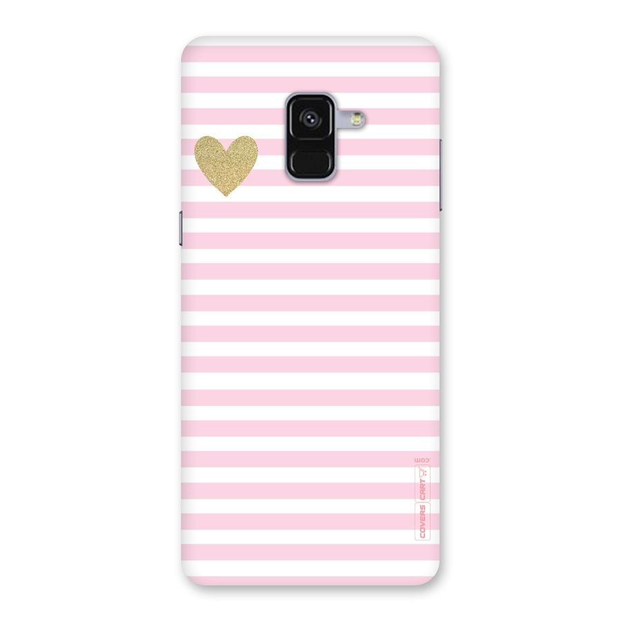 Pink Stripes Back Case for Galaxy A8 Plus
