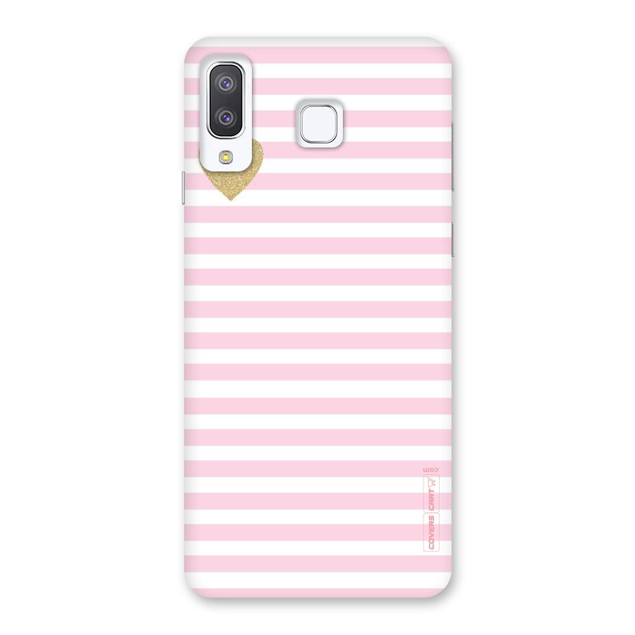 Pink Stripes Back Case for Galaxy A8 Star