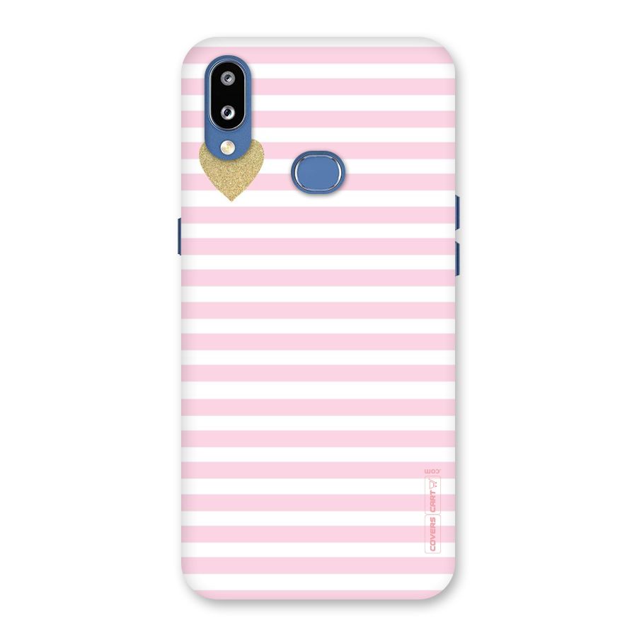 Pink Stripes Back Case for Galaxy M01s