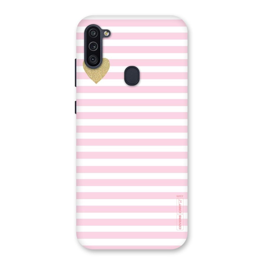 Pink Stripes Back Case for Galaxy M11