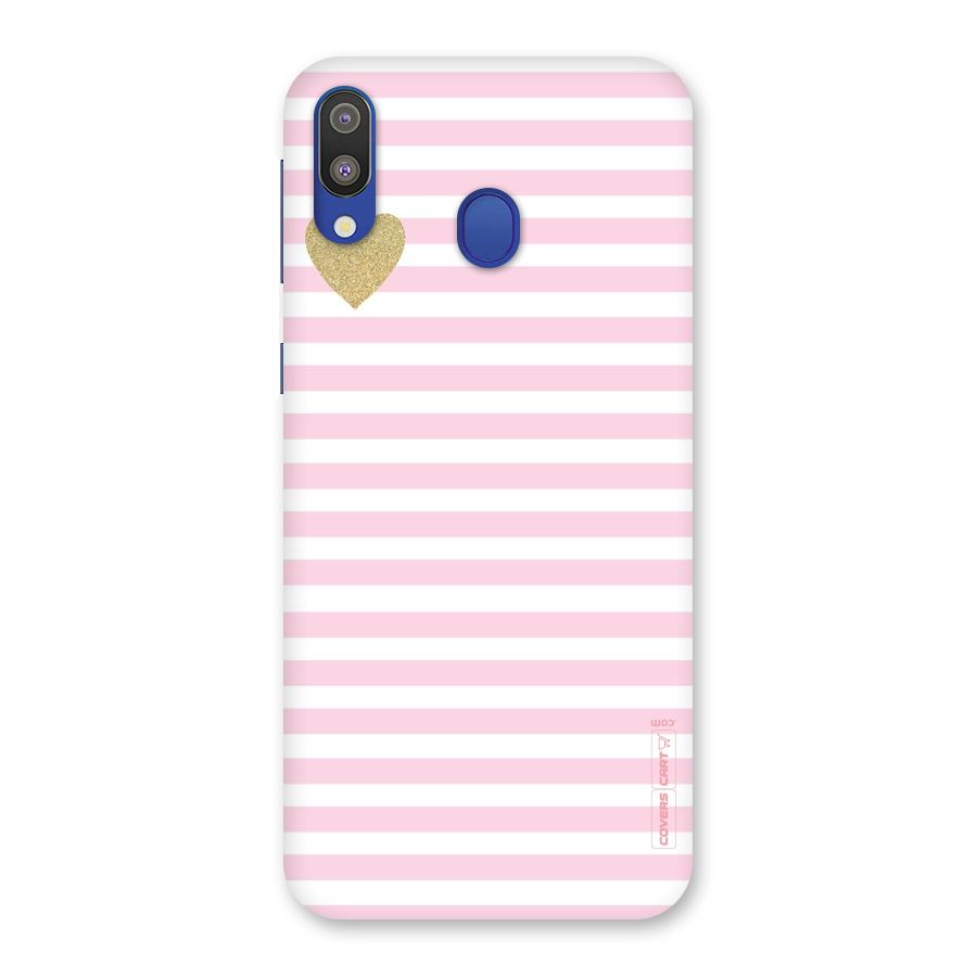 Pink Stripes Back Case for Galaxy M20