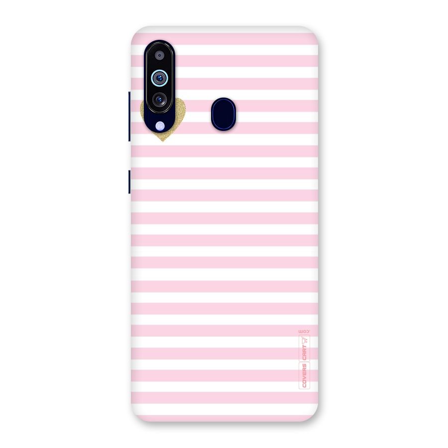 Pink Stripes Back Case for Galaxy M40