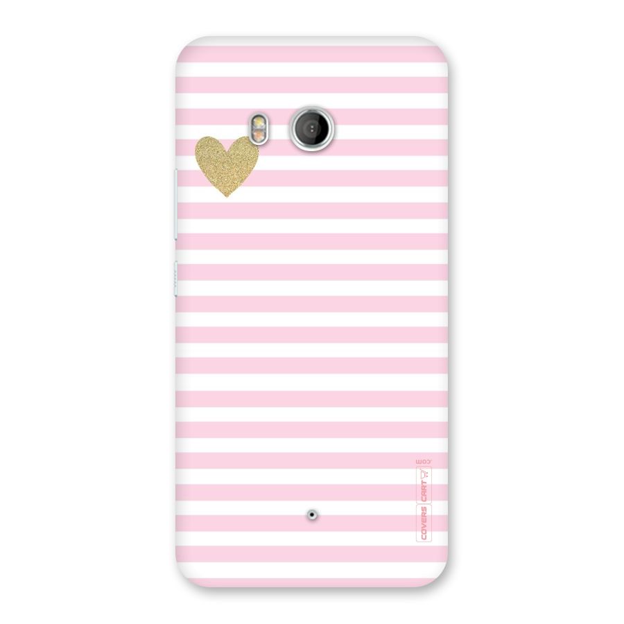 Pink Stripes Back Case for HTC U11
